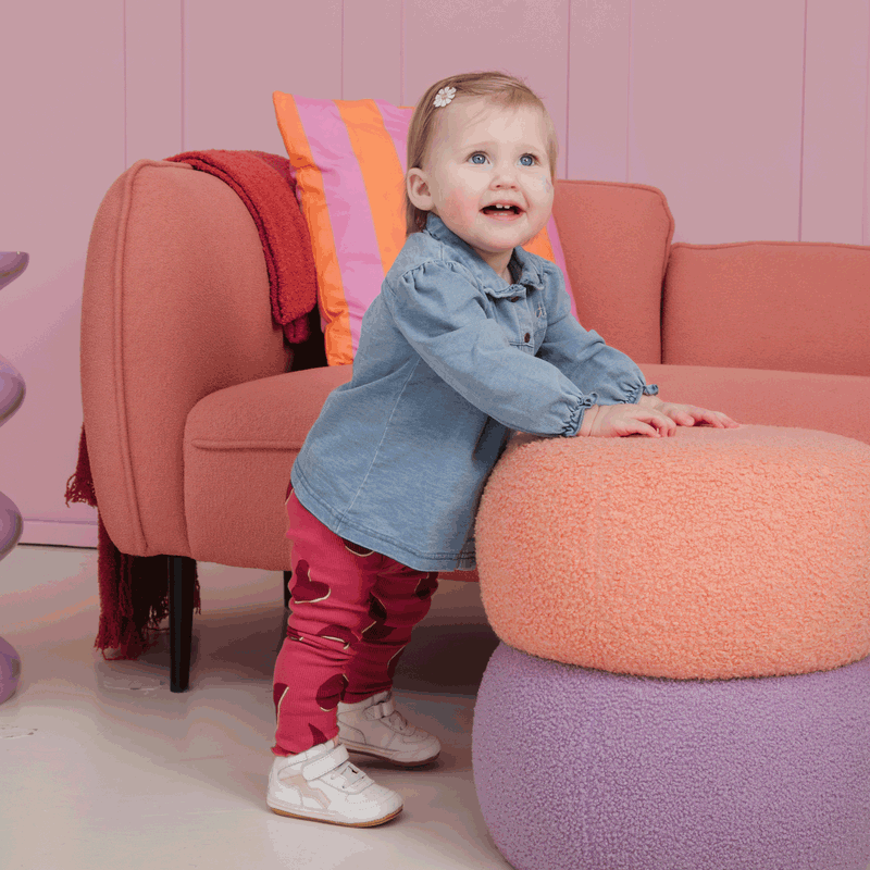 Shoesme wit-roze BABY-PROOF® schoentje Leer | Meisjes schoenen