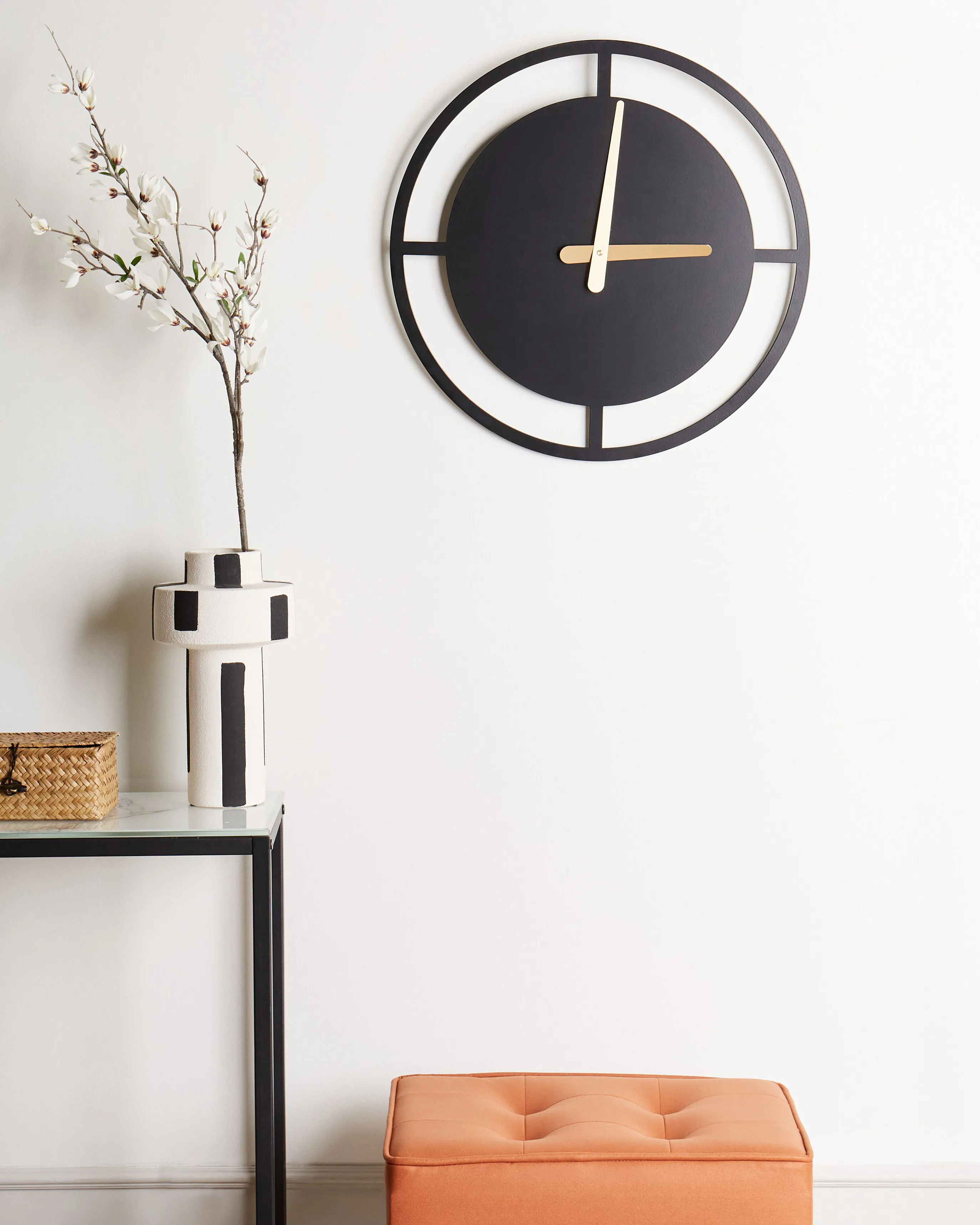 Wandklok TRIENT 40 cm Metaal Zwart