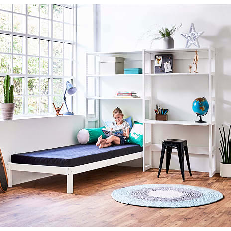 Hoppekids Storey reol med hylder, seng 70x160 cm og skriveplade