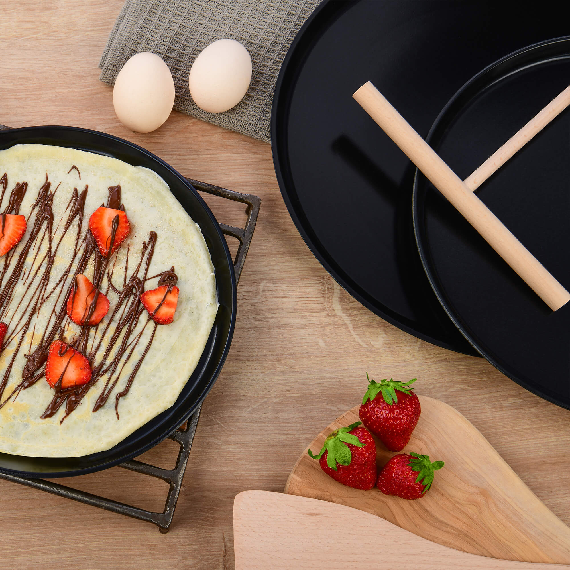 GRÄWE Crêpes-Pfannen Set 7-teilig Alu-Line