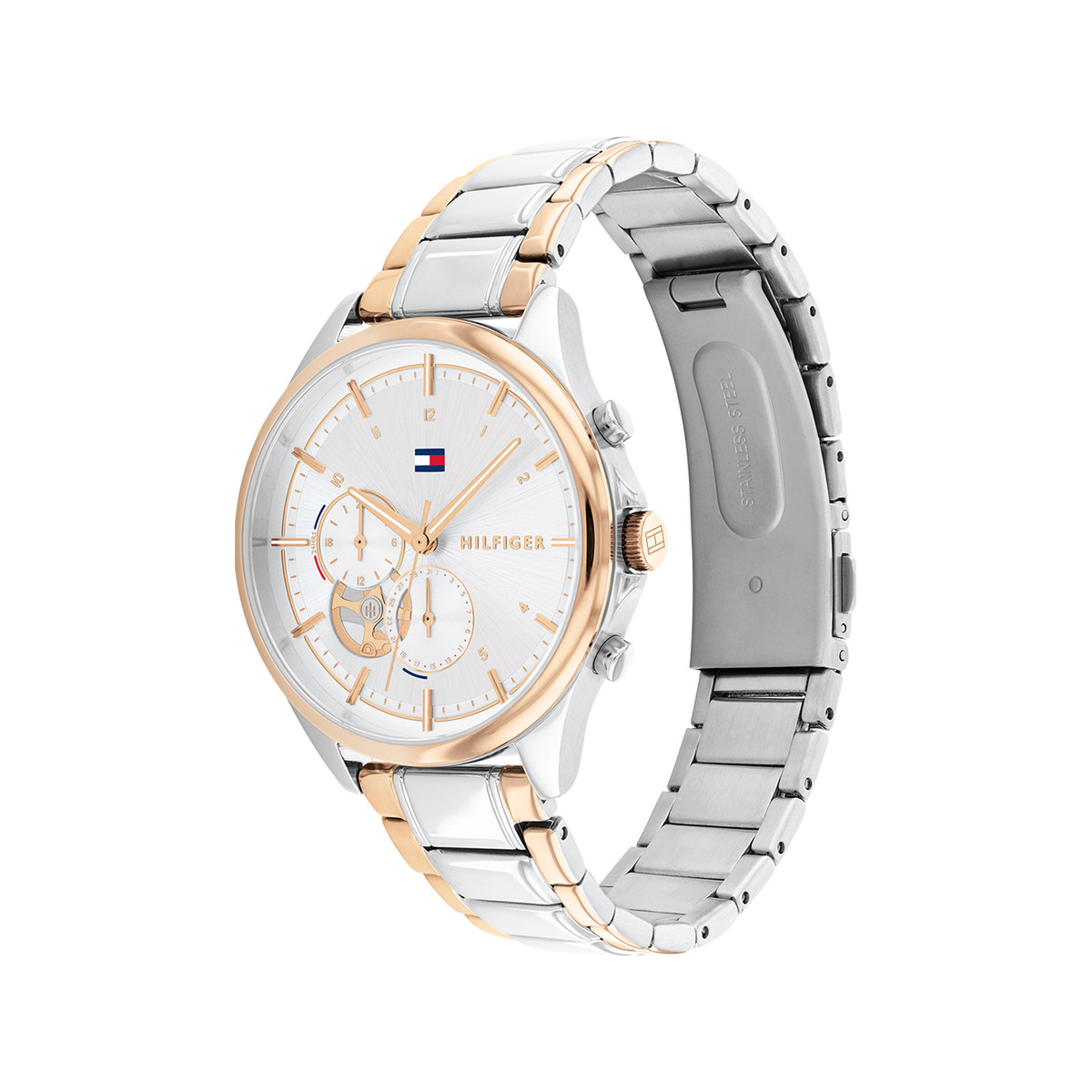Montre Tommy Hilfiger femme acier bicolore rose