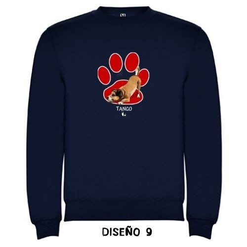 Moletom com estampa personalizável, azul marinho