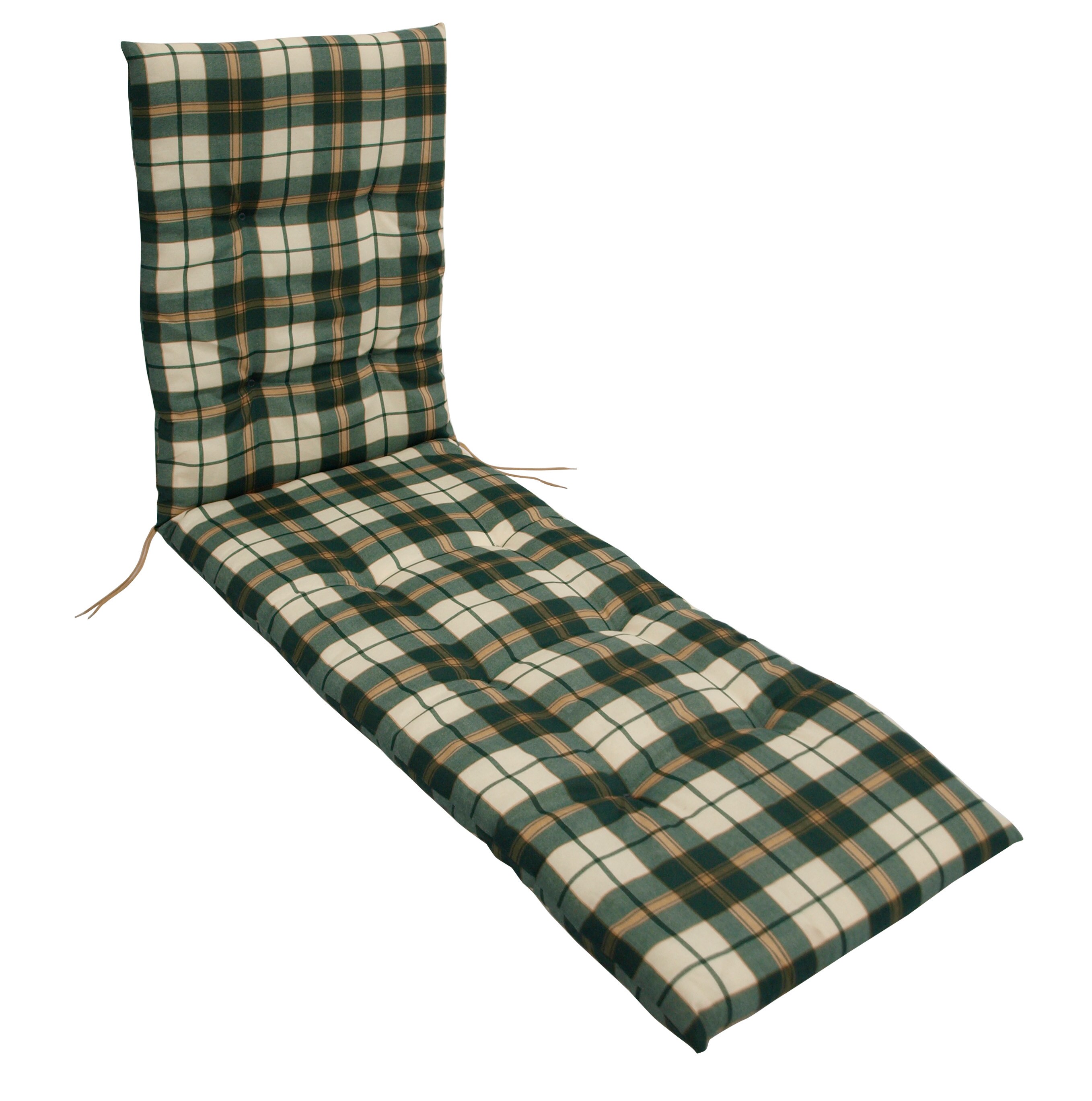 DEGAMO Auflage BOSTON für Deckchair, grün/beige kariert
