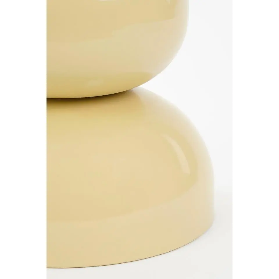 Mica Decorations Luna Bijzettafel - H46 x Ø32 cm - IJzer - Beige