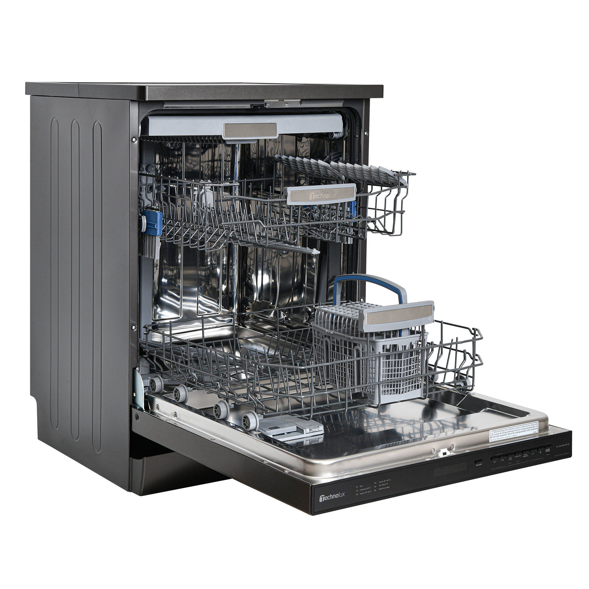 TECHNOLUX Geschirrspüler TL-GS-60-FD-D - inox dark - D