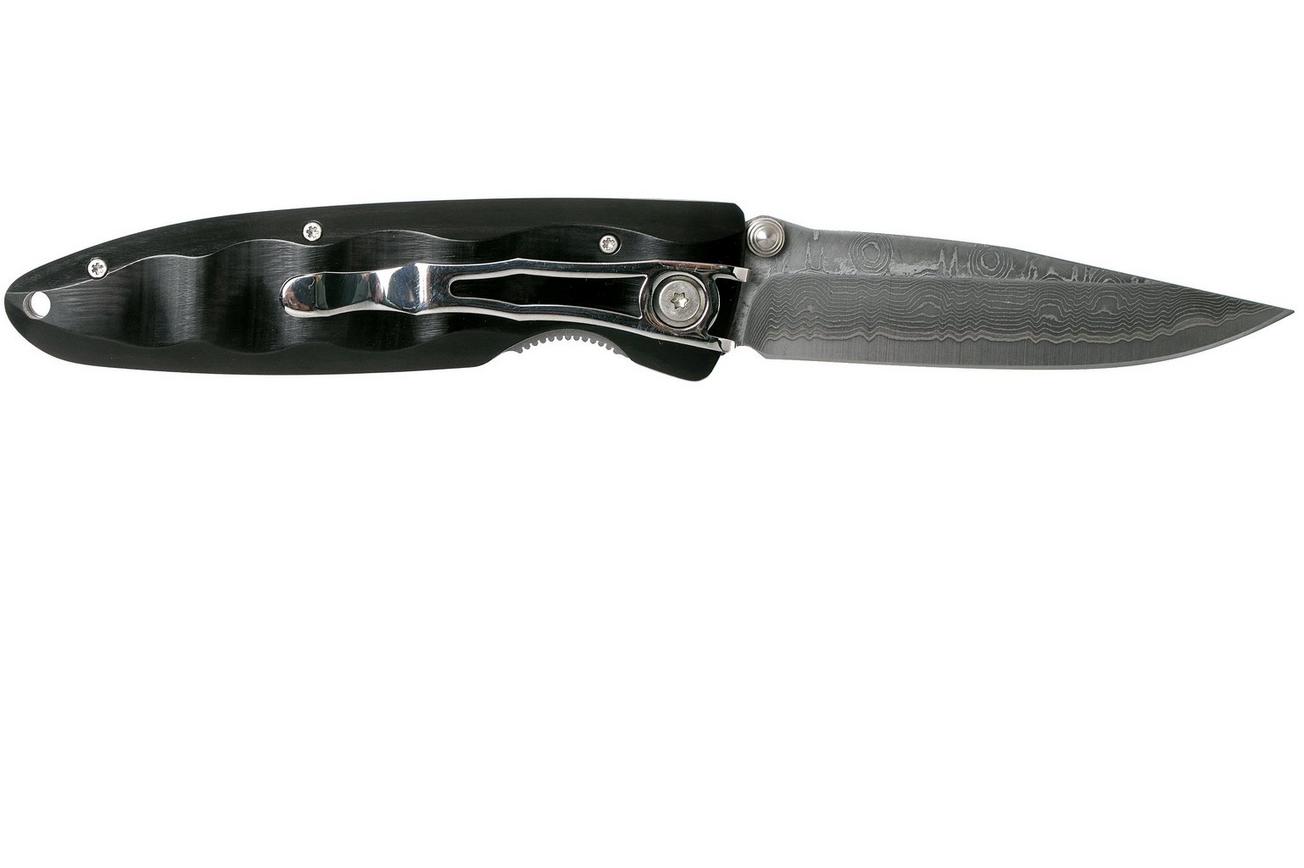 Mcusta MC-17D Classic Wave, black pakkawood, herenmes