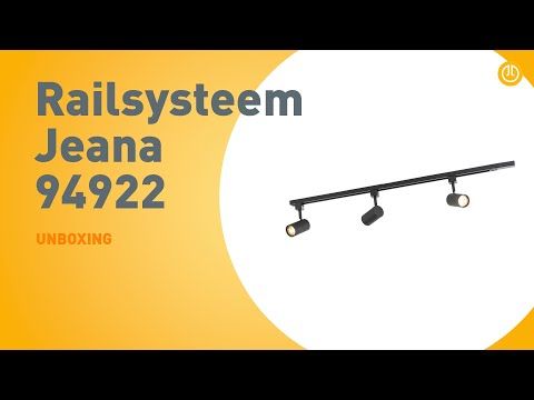 Modern railsysteem met 3 spots zwart 1-fase  - Iconic Jeana