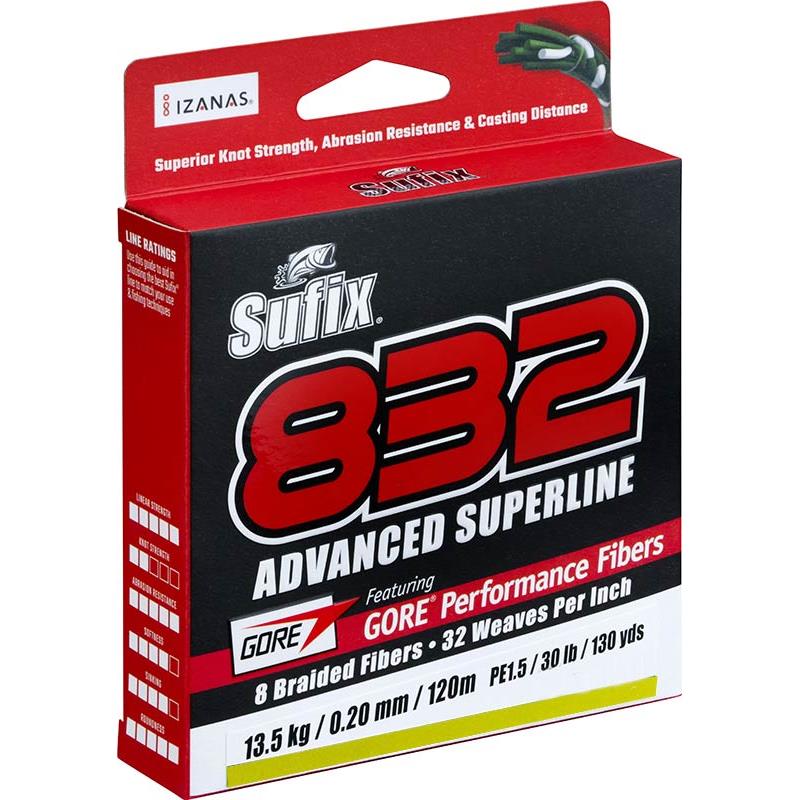 Tresse Sufix 832 Advanced Superline Neon Lime - 120M
