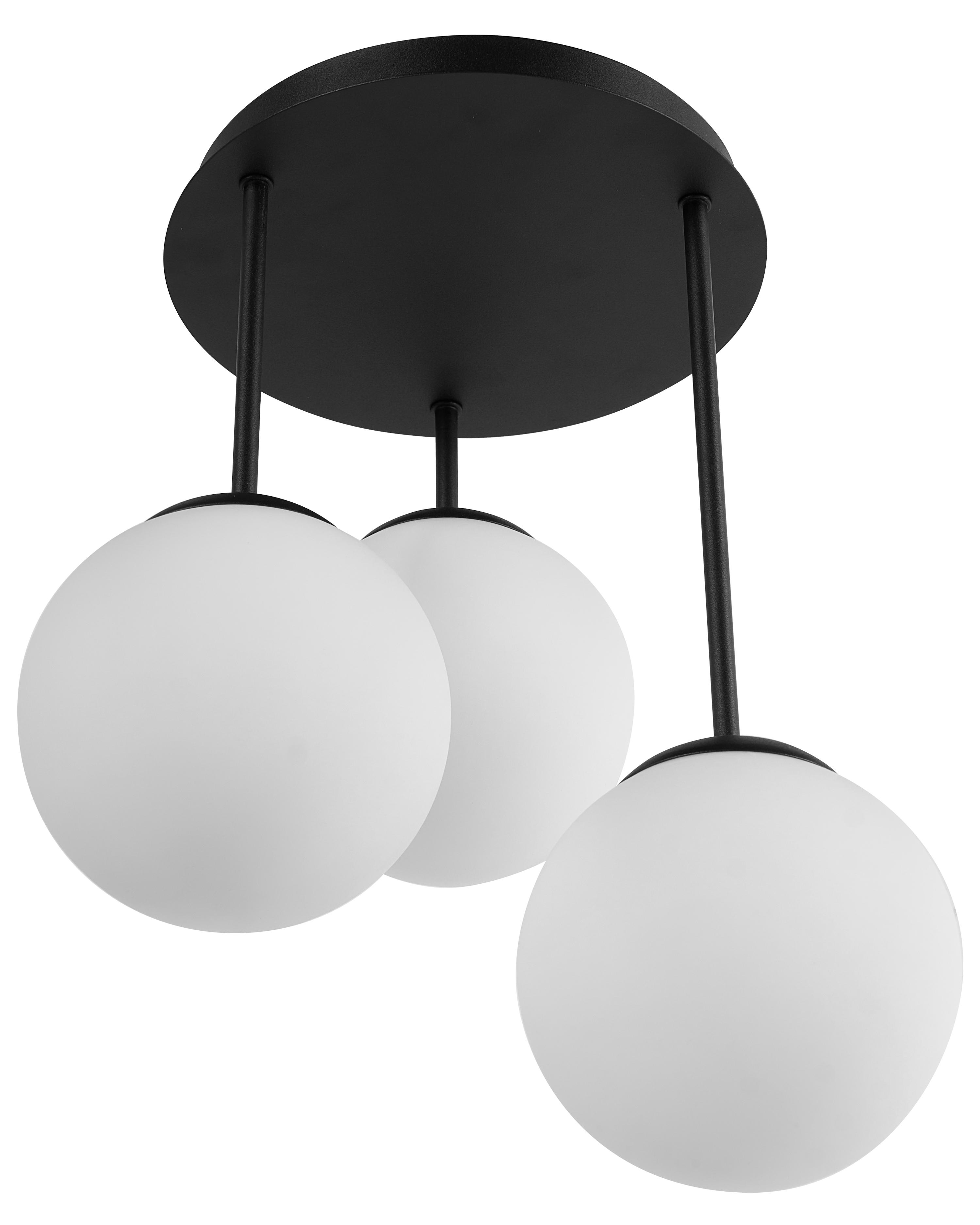 3-lichts hanglamp RIANA Glas Zwart
