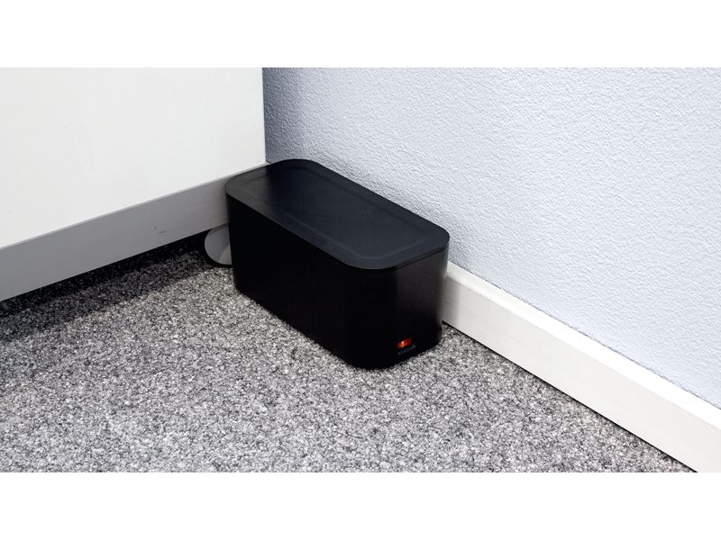STEFFEN Kabelbox 5xT13 mit Schalter, Schwarz Kabel Organizer Box mit Steckdosenleiste