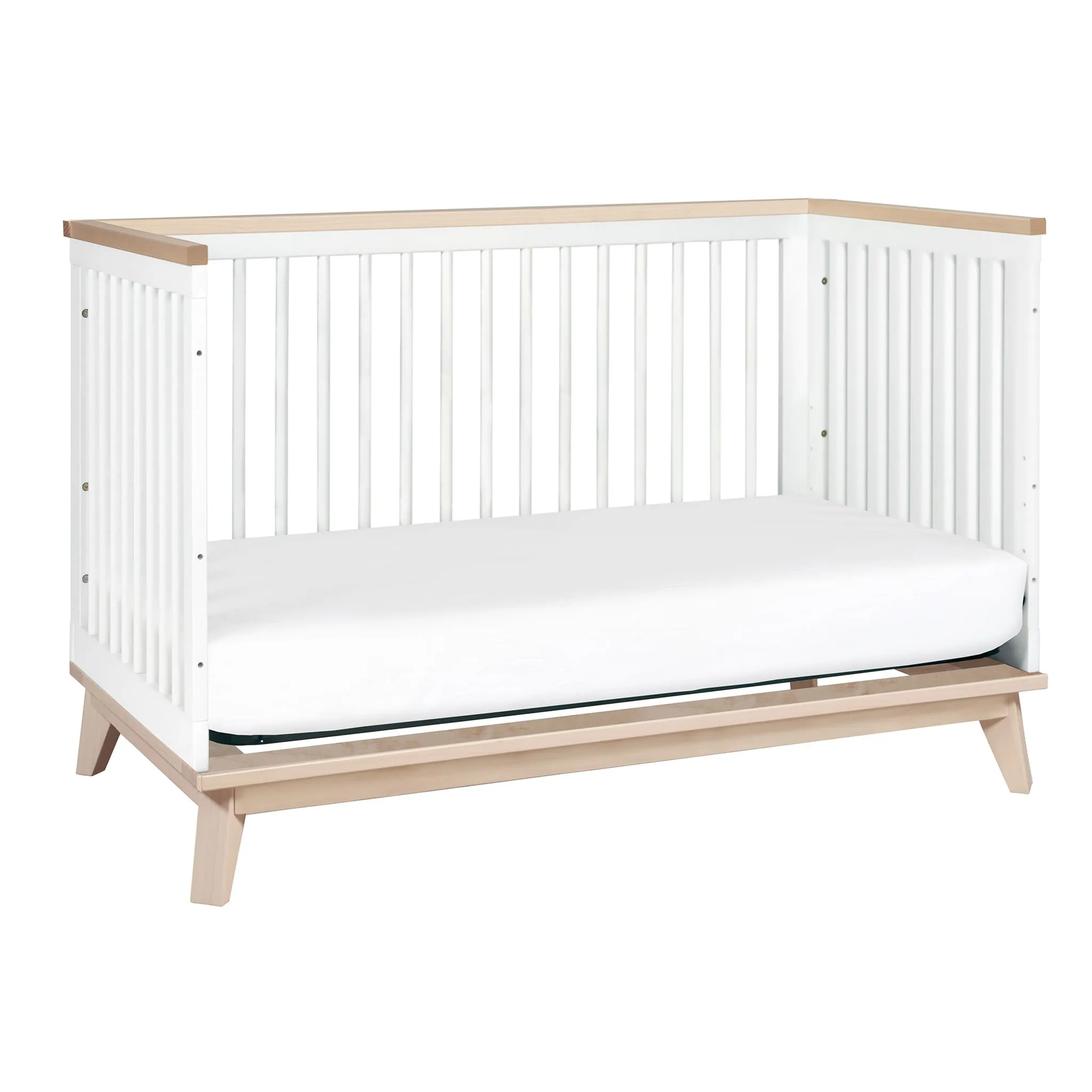 Babyletto Couchette Convertible 3 en 1 Scoot - Blanc  Naturel Lavé