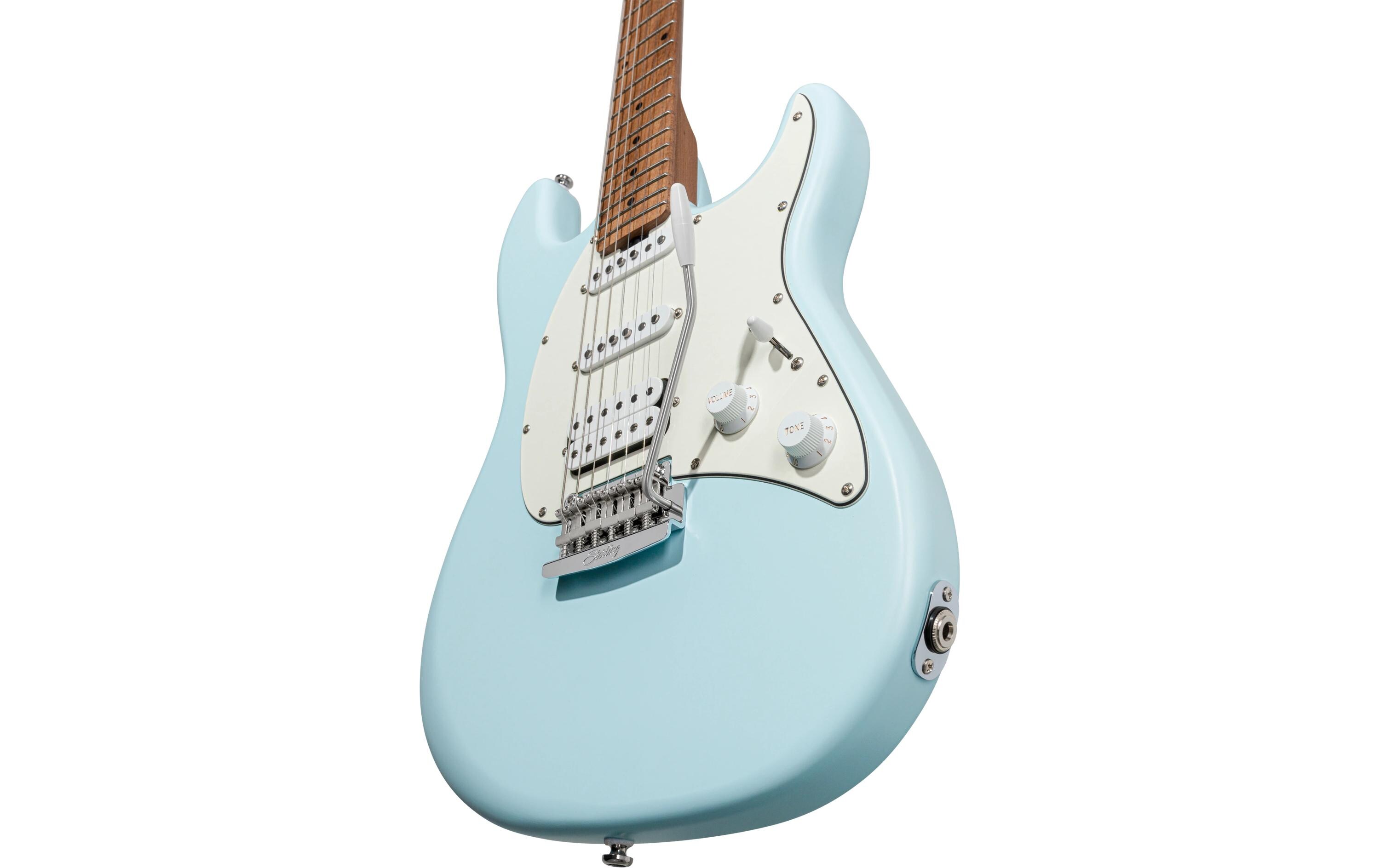 E-Gitarre Cutlass CT50 HSS Daphne Blue Satin<br>Vintage-Look mit modernen Verzierungen