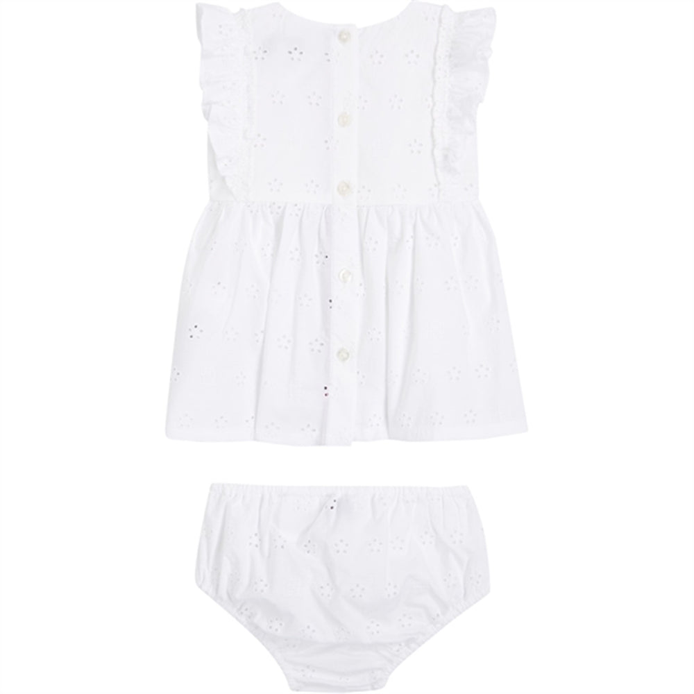 Køb Tommy Hilfiger Baby Broderie Kjole White