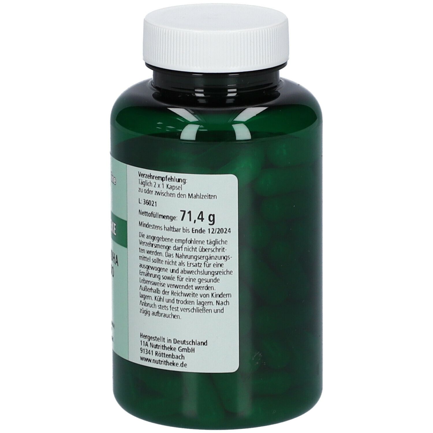 green line NUTRITHEKE ASHWAGANDHA 500 mg BIO