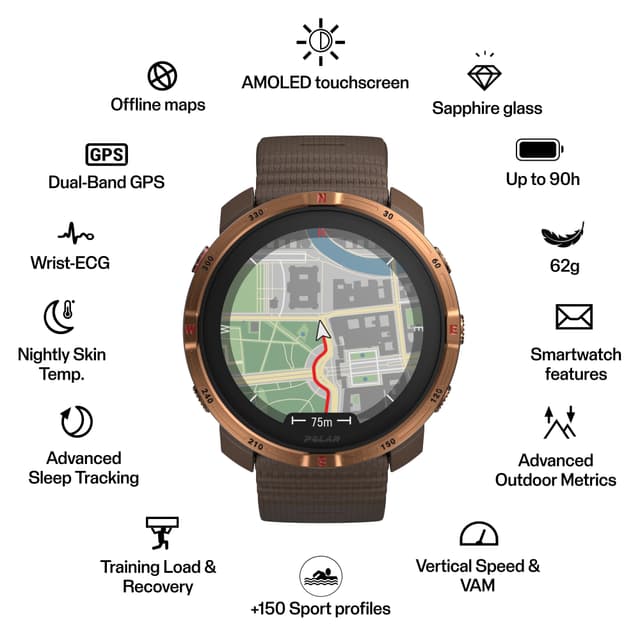 Polar Grit X2 sportsur SL (brun)