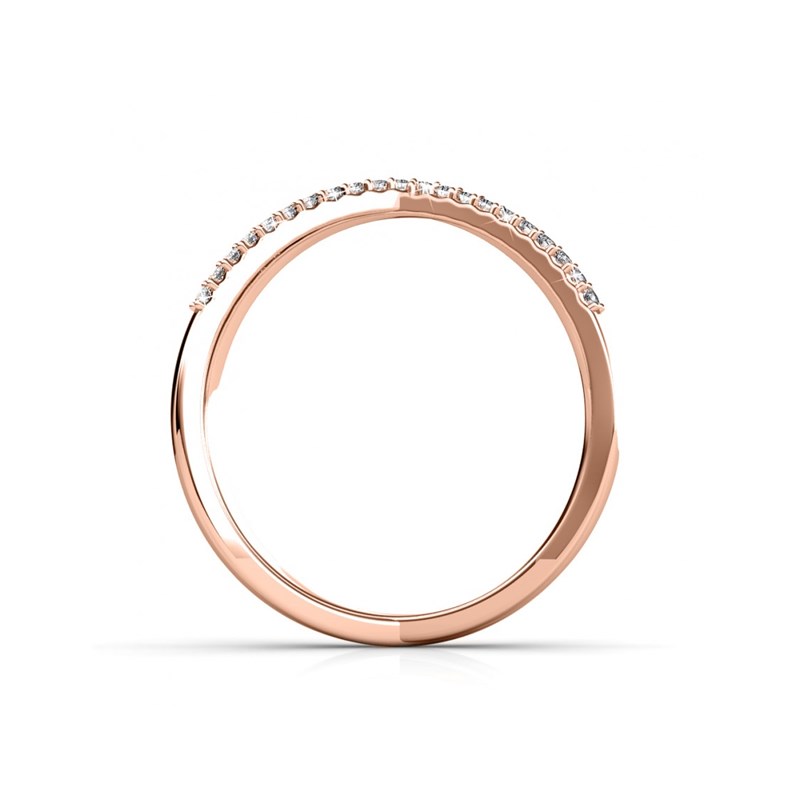 Bague X - Or Rosé et Cristal