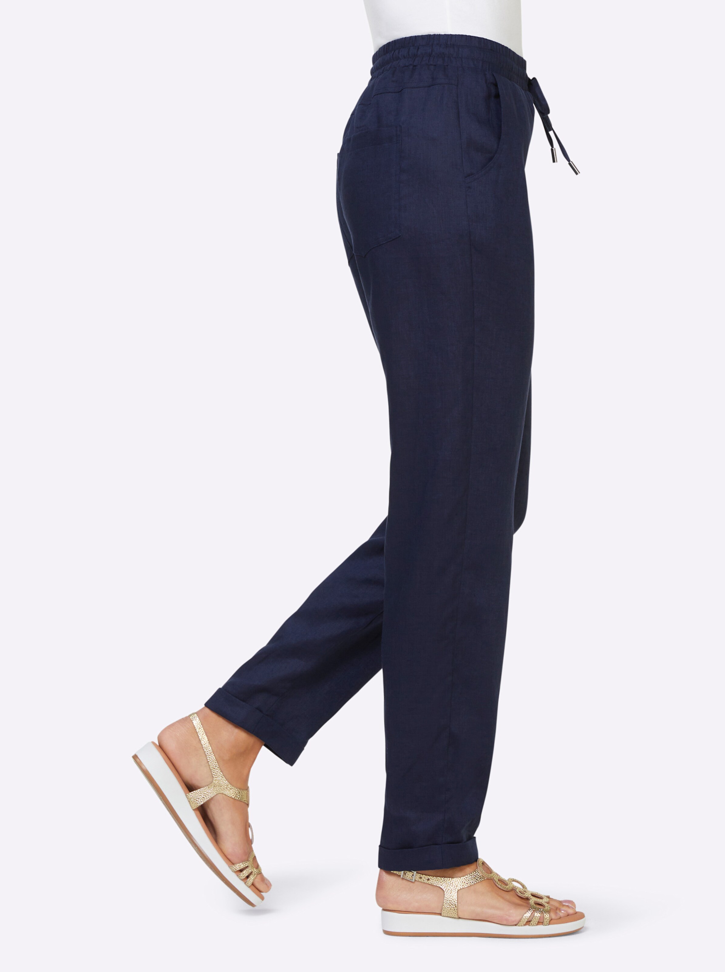 heine Leinenhose in marine