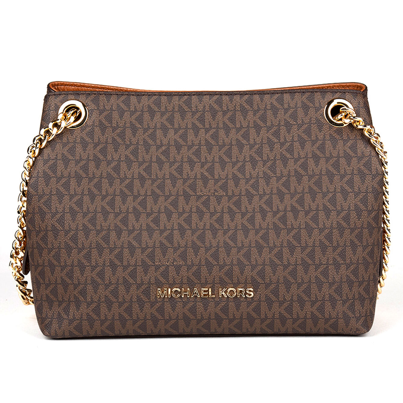 Michael Kors Sac porté épaule en Cuir Jet Set marron - 26x18x8 cm