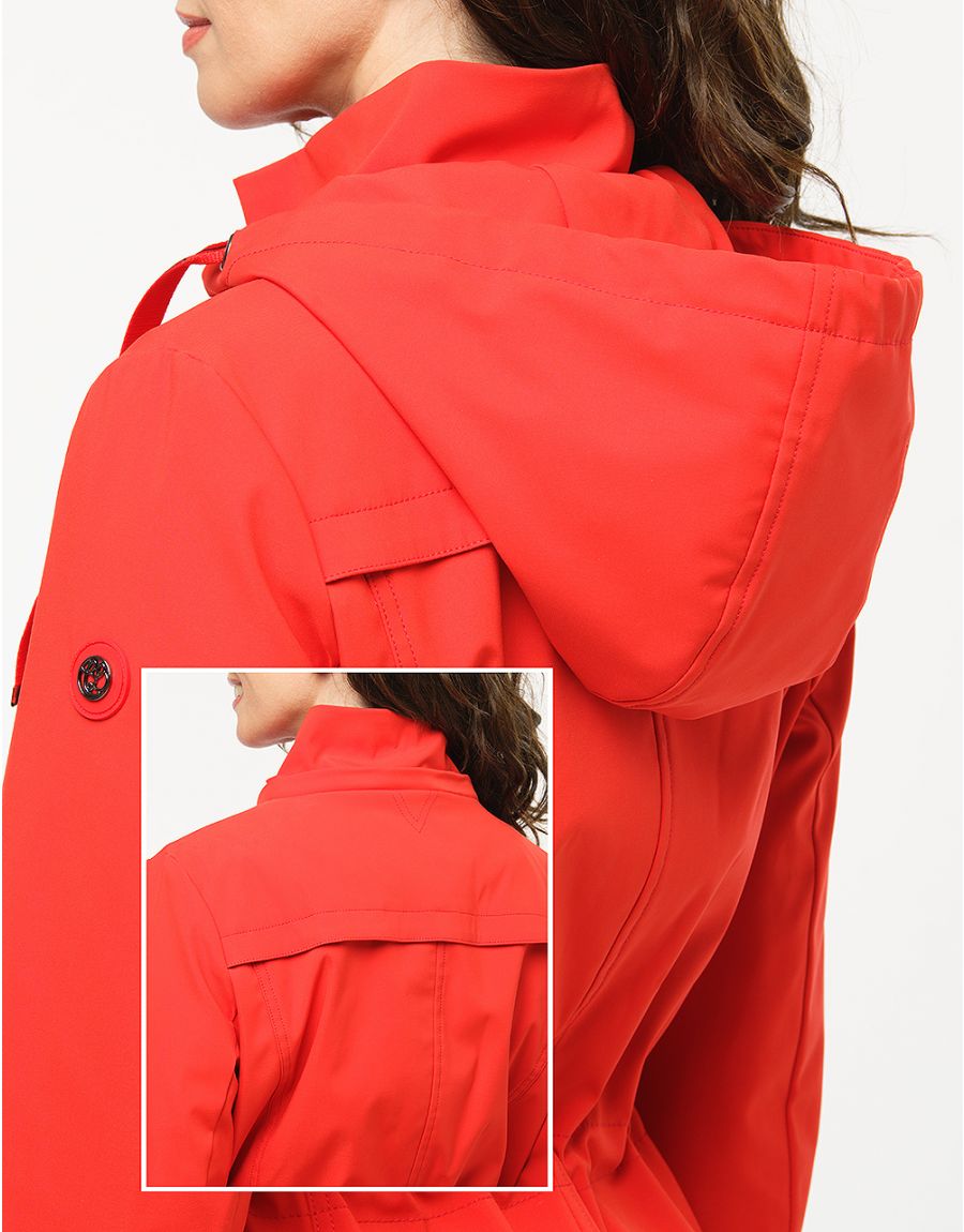 Parka courte rouge