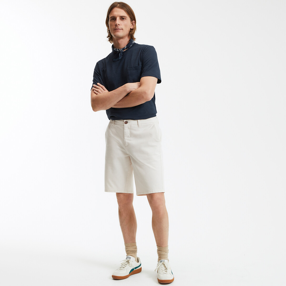 COLEÇÕES LA REDOUTE<br>Bermuda chino, Assinatura JONAS