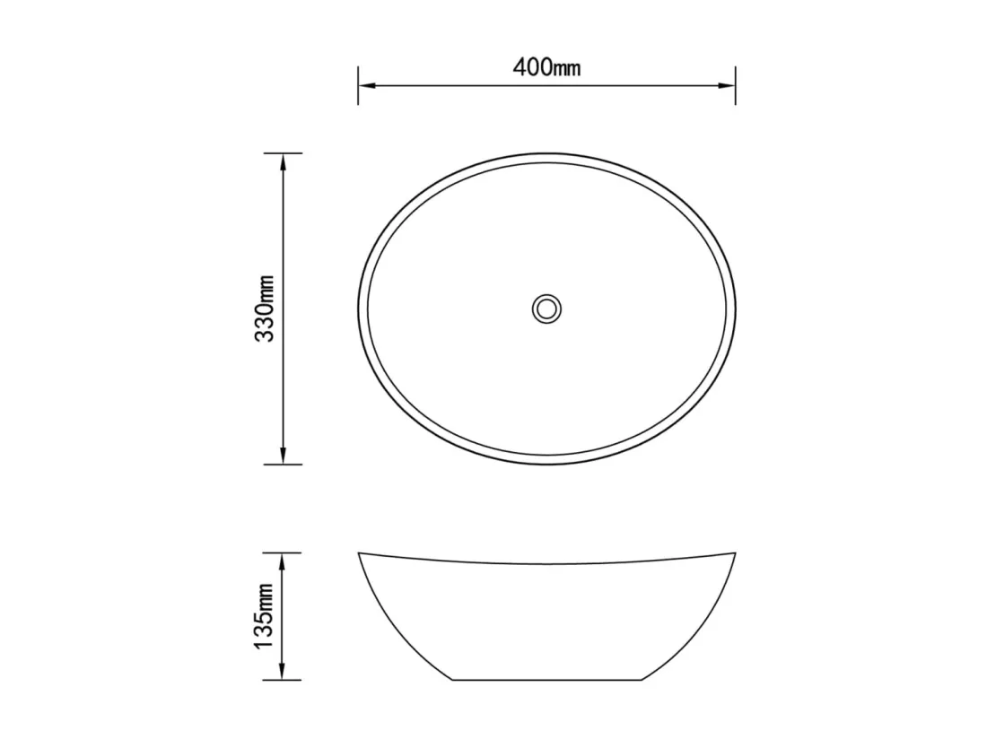 Lavabo ovale de luxe marron 40 x 33 x 13.5 cm 02_0002671