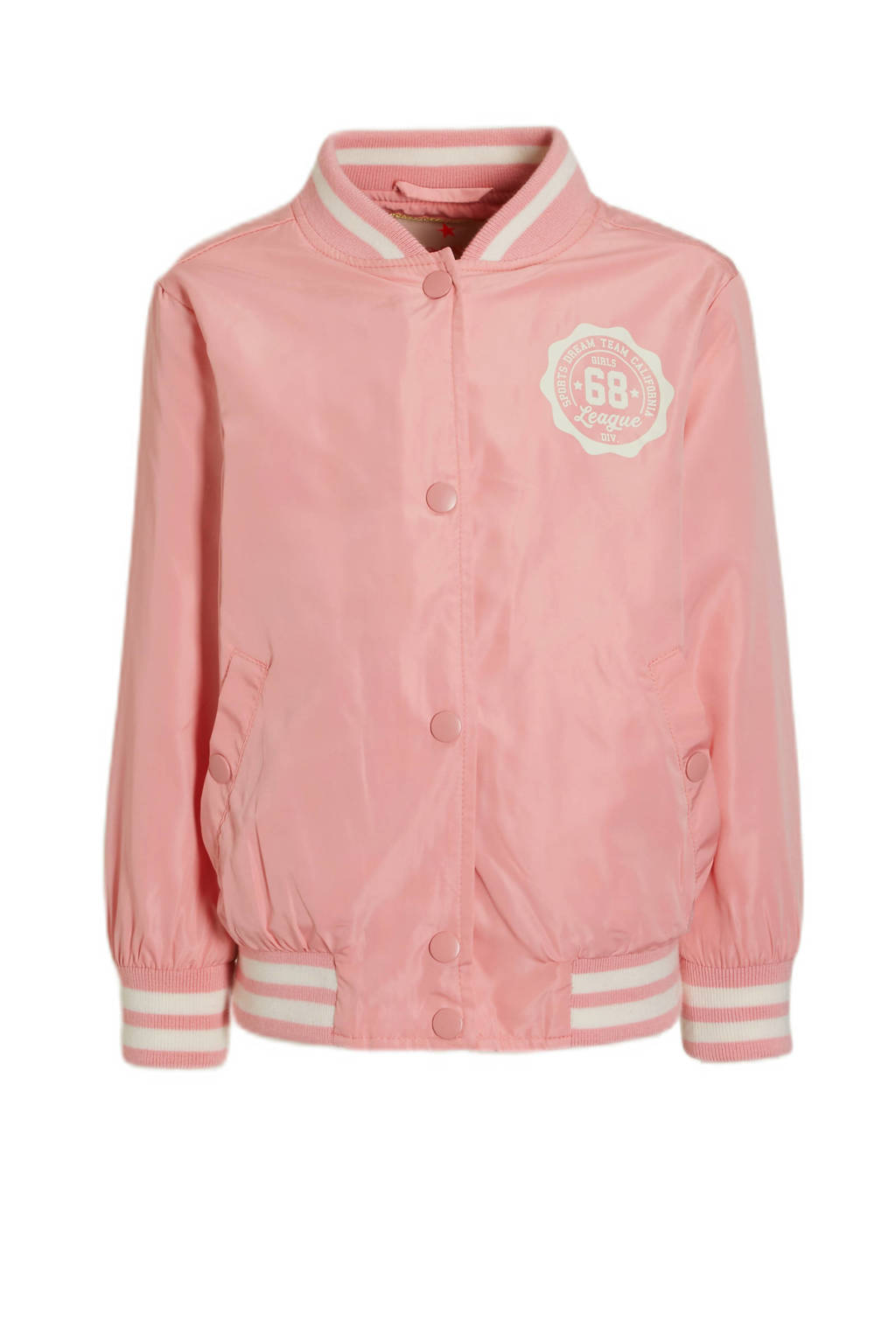 Orange Stars baseball jacket Merle met printopdruk roze