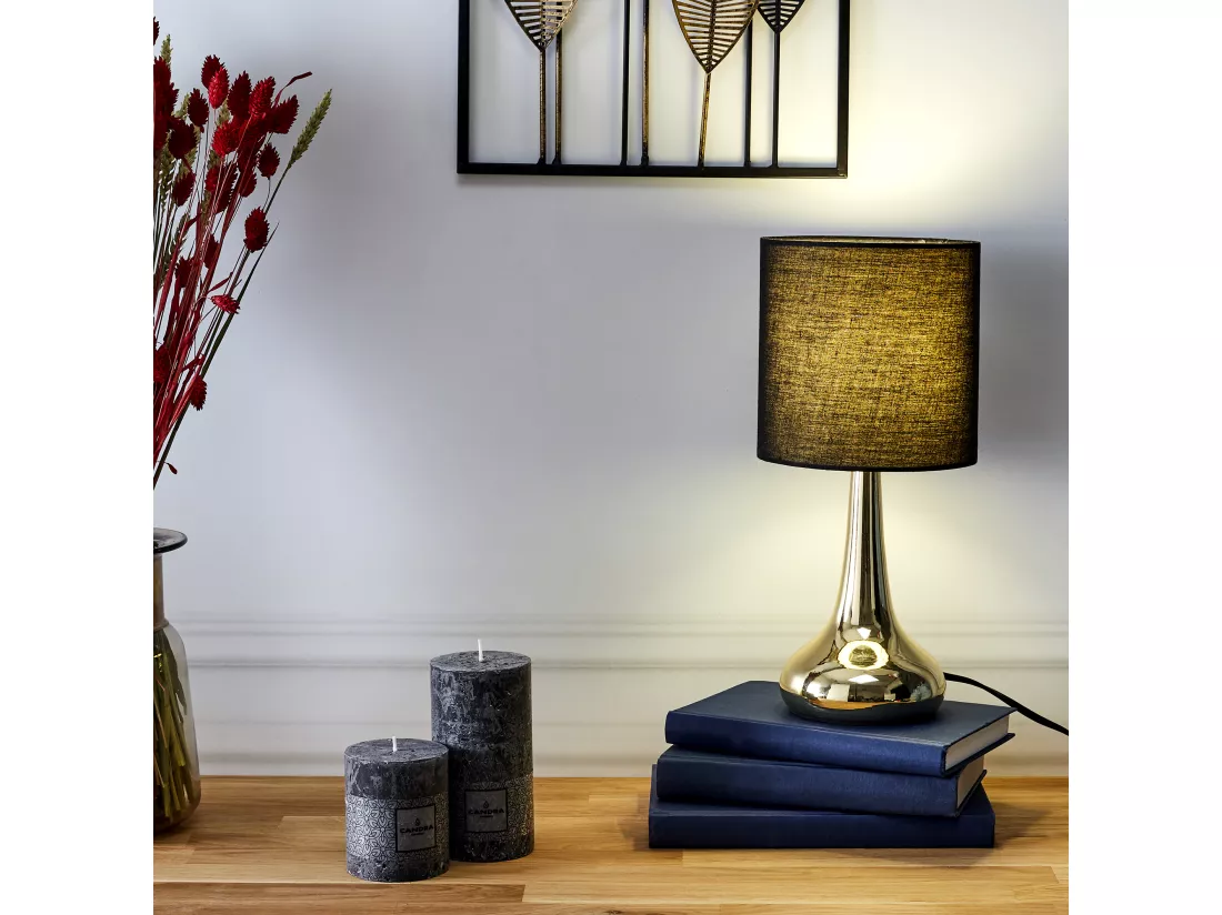 Lampe Touch Dore Noir