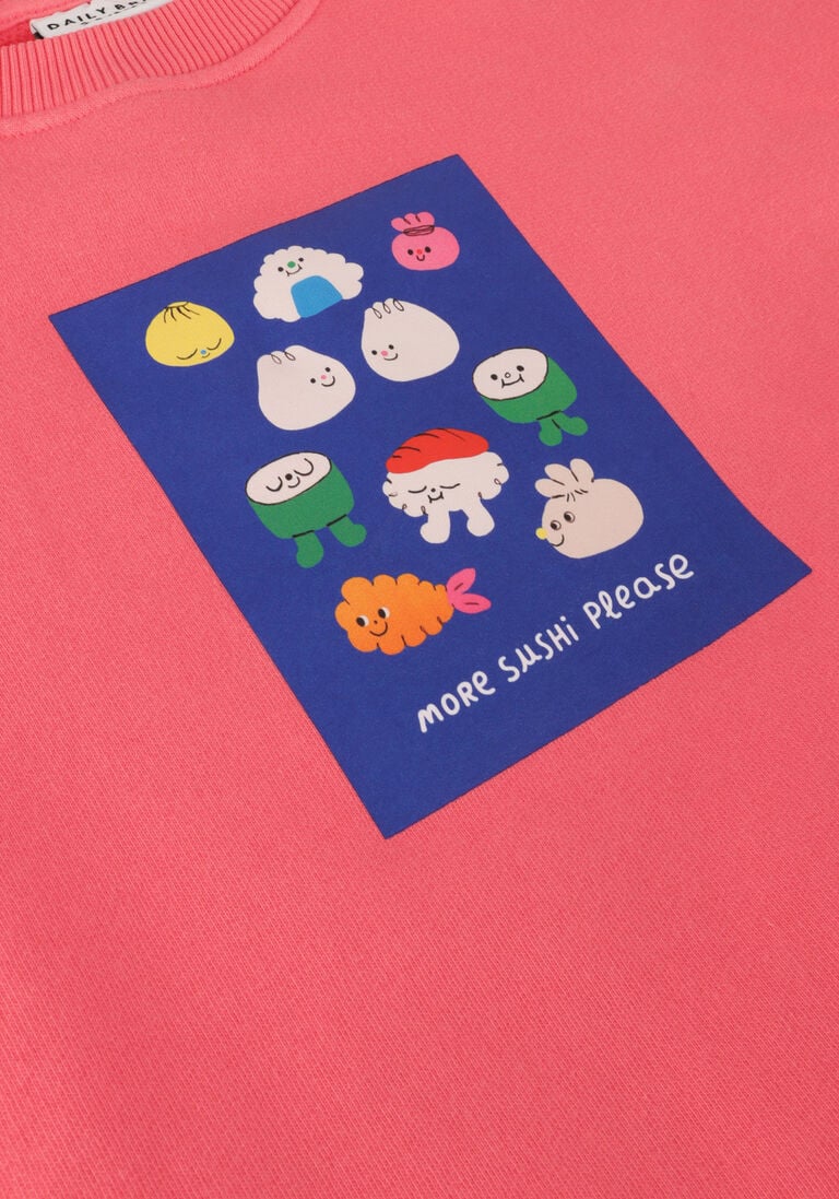 DAILY BRAT roze daily brat sweater more sushi please sweater