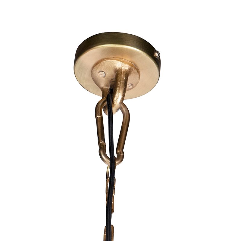 Art Deco hanglamp kristal met goud 35 cm - Kasbah