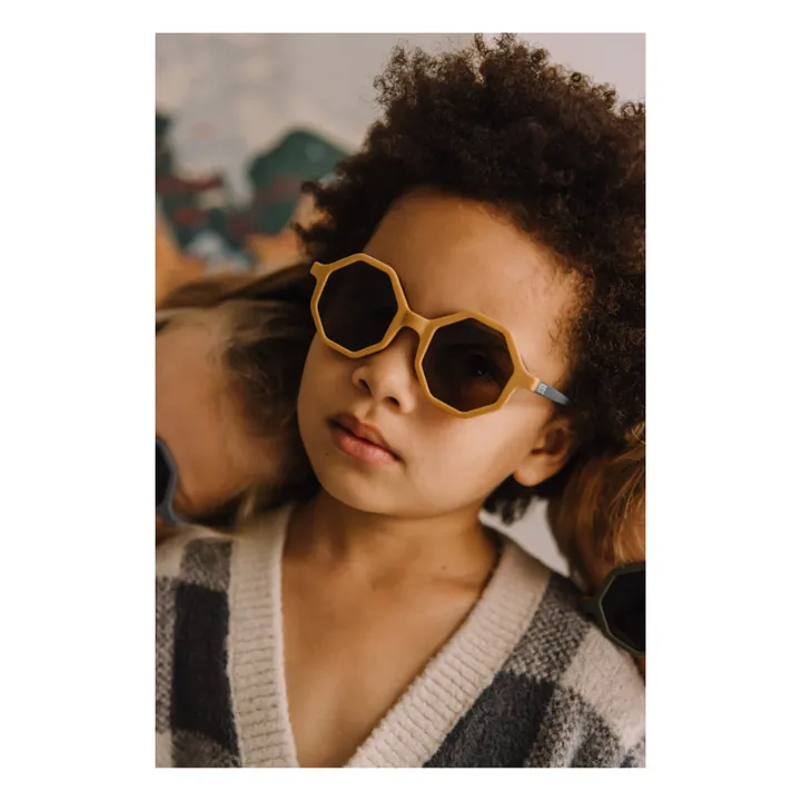 YEYE Lunettes de Soleil Tricolore | Jaune moutarde