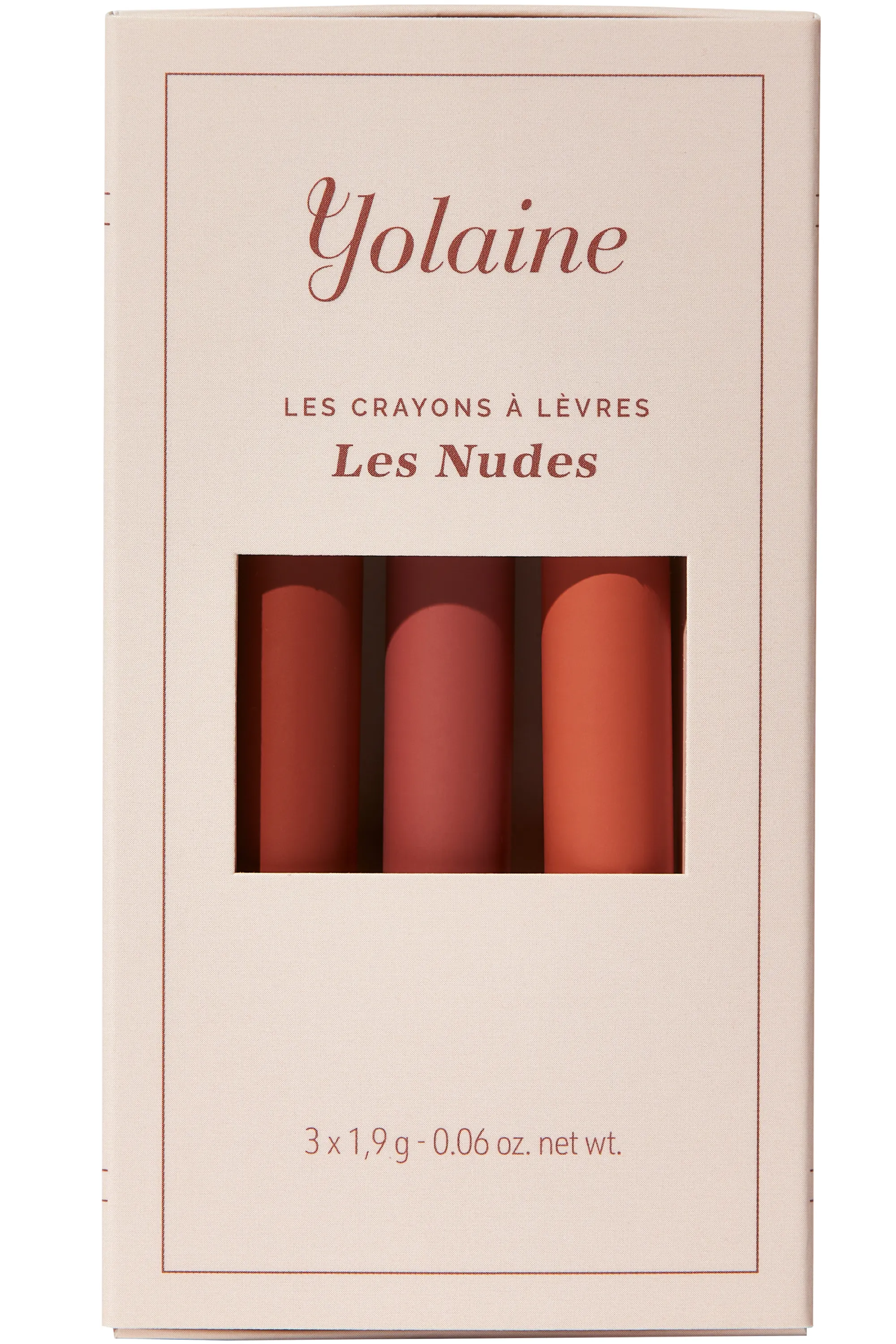 Yolaine Les crayons à lèvres – Les Nudes-1.9 g