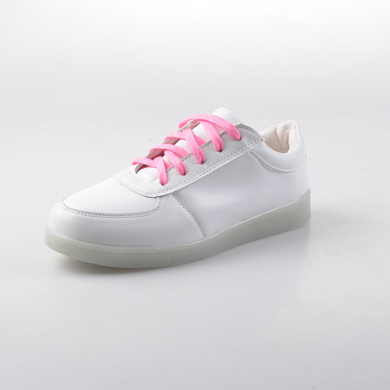 (1 Paar) 125cm LED Schnürsenkel Leuchtende Schuhbändel - Pink