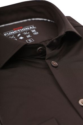 Pure The Functional Shirt Donkerbruin 4030-21750-245 kopen