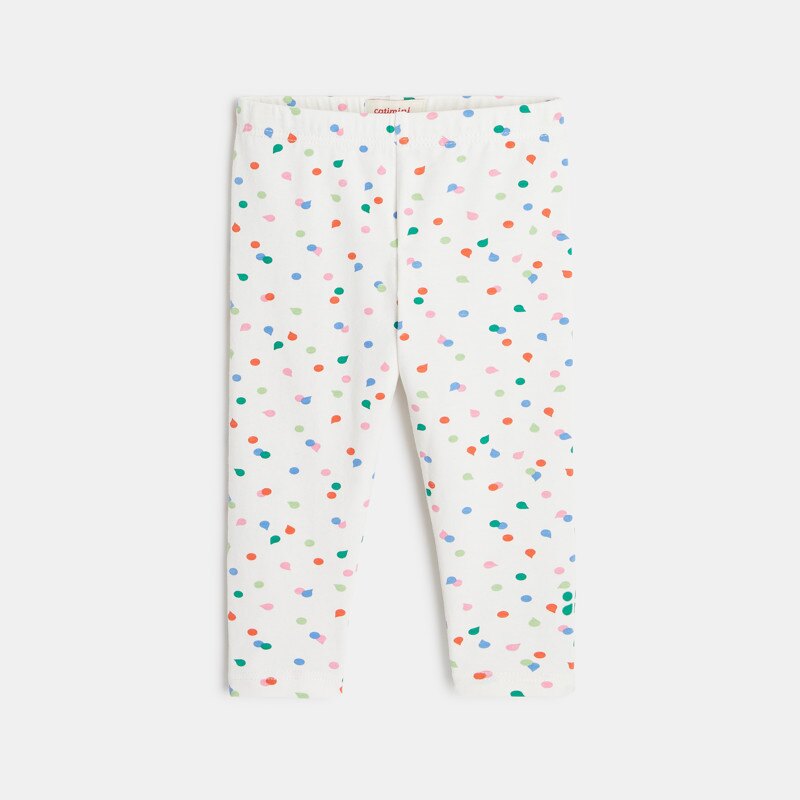 Legging bébé fille blanc à pois Catimini Blanc