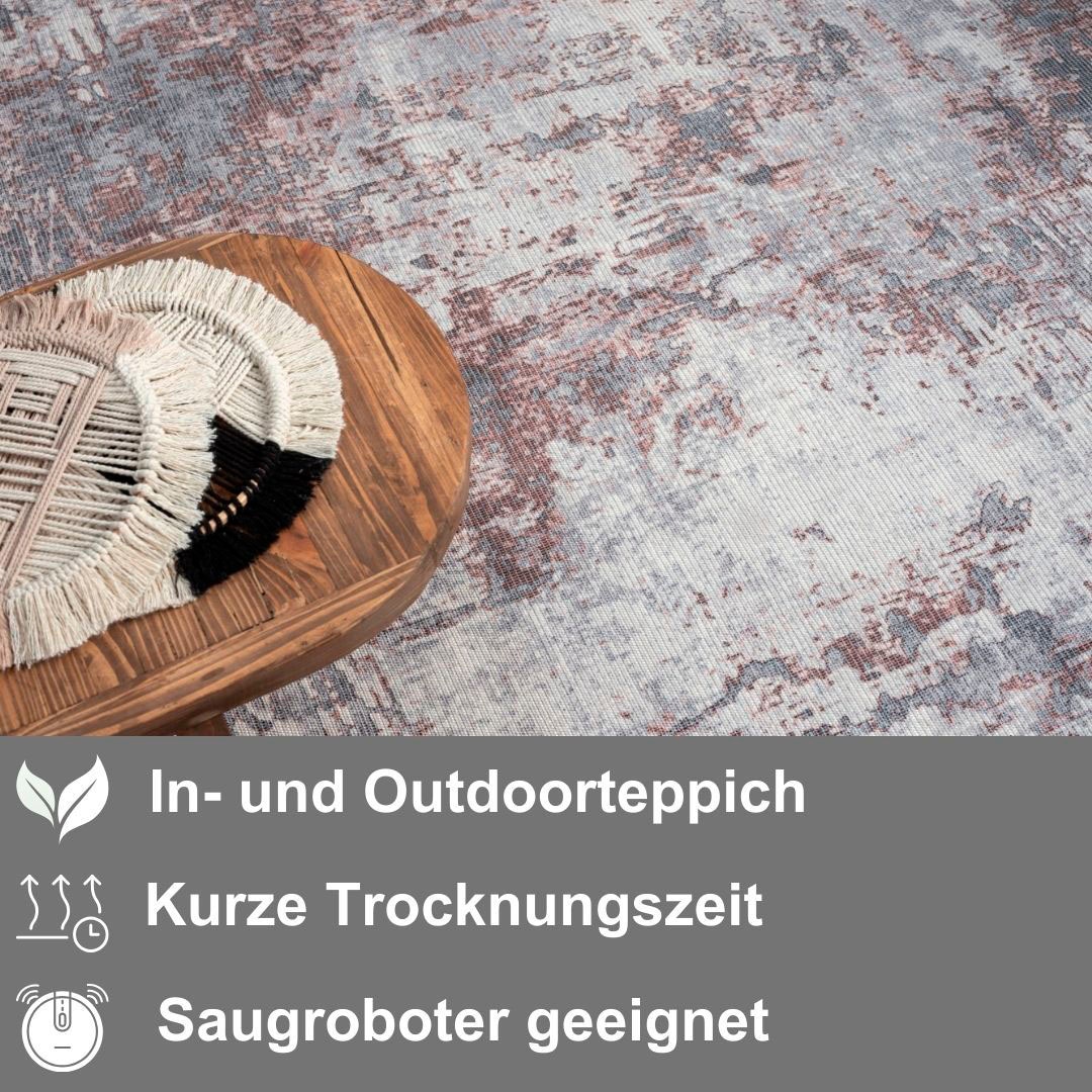 Myflair Möbel & Accessoires Teppich »Avery« rechteckig 10 mm Höhe Kurzflor, modernes Design, waschbar, In- und Outdoor geeignet