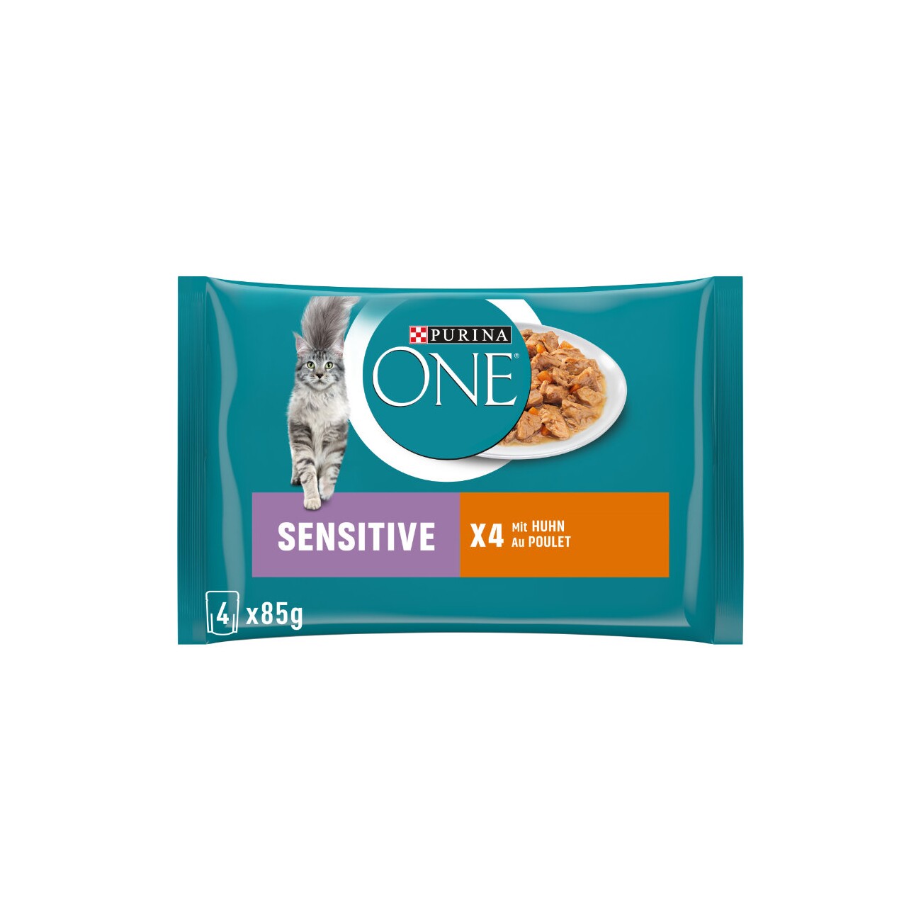 Purina ONE Sensitive Huhn & Karotten 4x85g