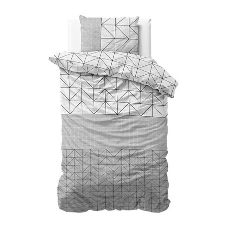 Dekbedovertrek Geometric  Flanel - Grijs