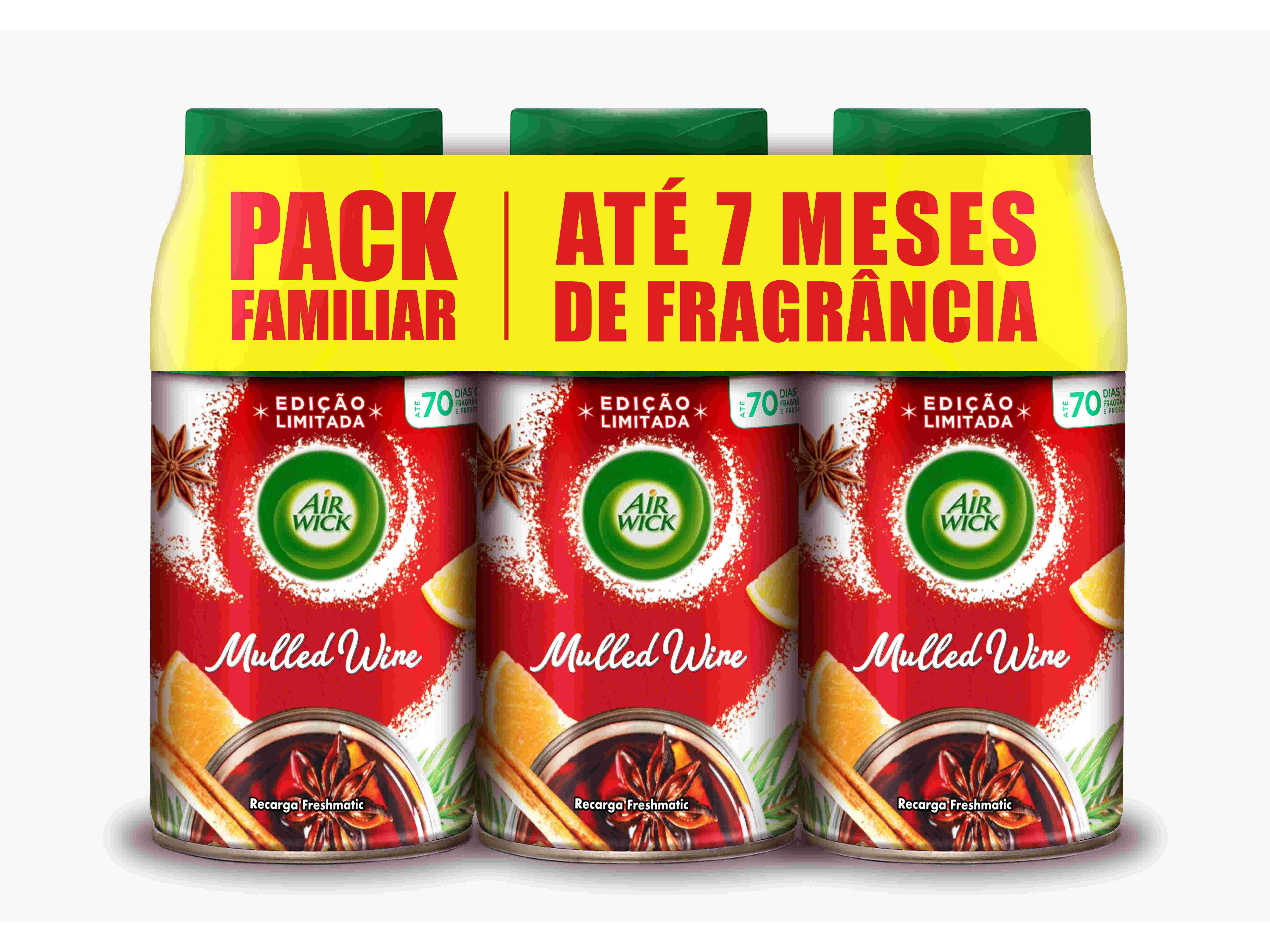 AMBIENTADOR RECARGA AIRWICK FM MULLED WINE 3X250ML