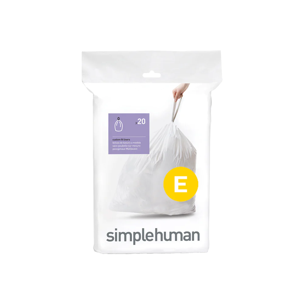 Pack de 20 sacs poubelle 20L code E Simplehuman