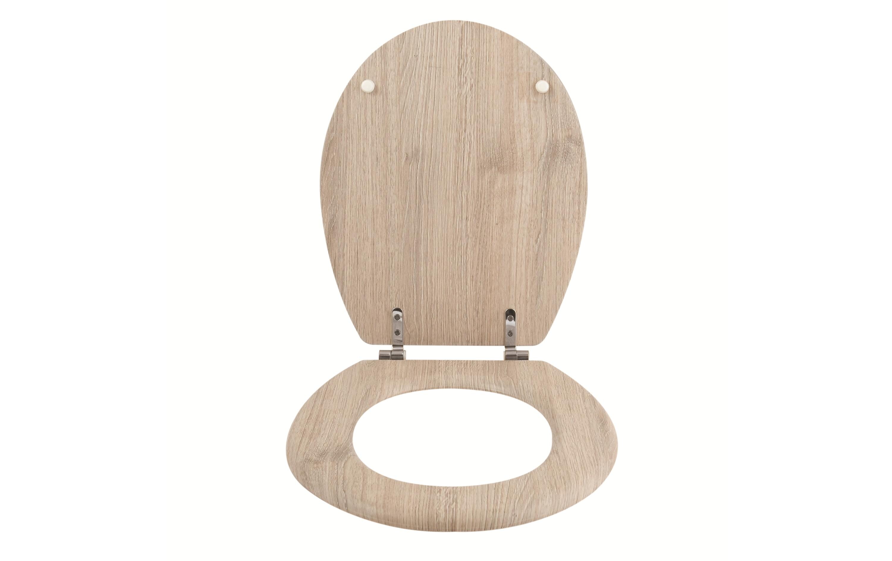 Toilettensitz BeigeWC-Sitz mit Edelstahlscharnieren