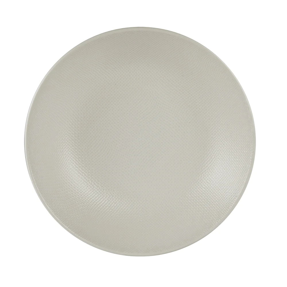 Grande assiette creuse Vésuvio blanc 25 cm (lot de 6) Table passion