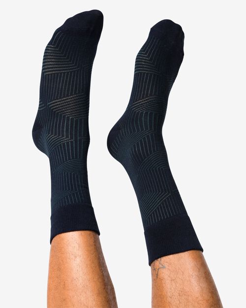chaussettes hommes 1 paire rayures graphiques vert foncé