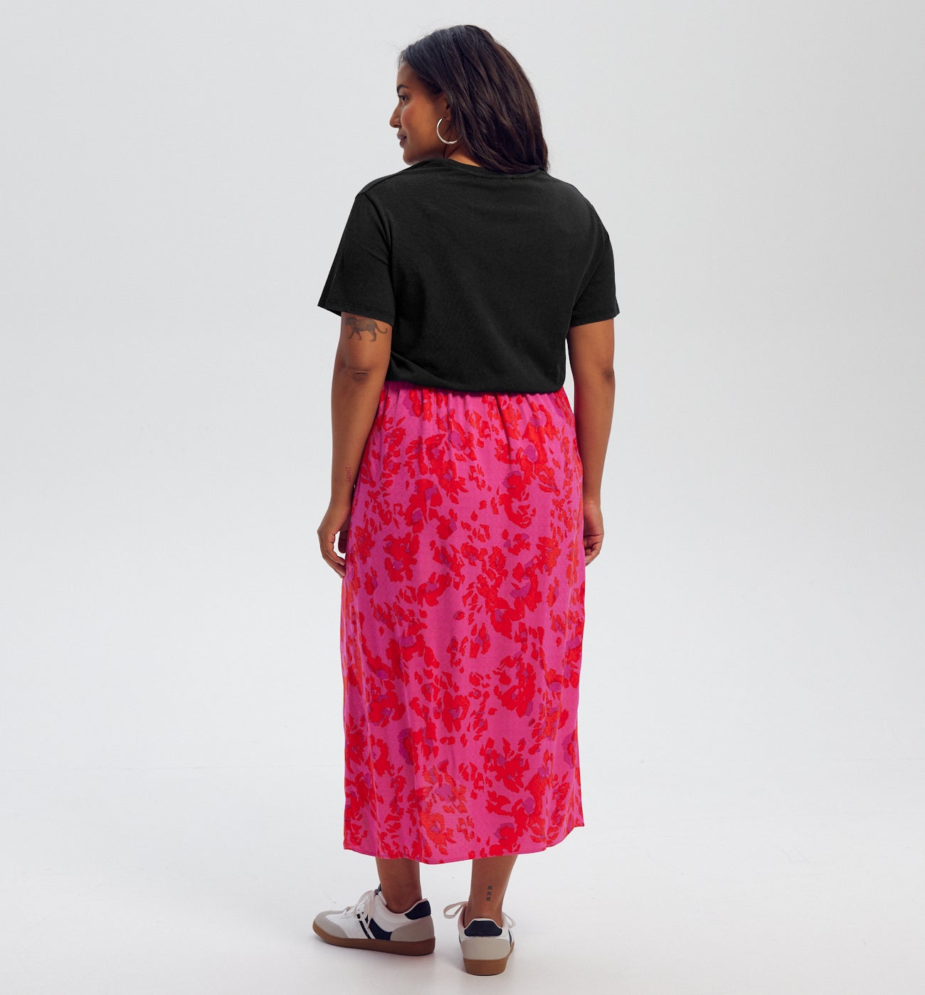 T-shirt à motif placé Femme - Imprimé noir
