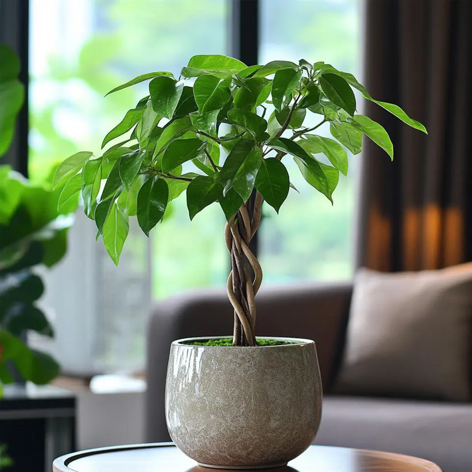Geldboom - Pachira aquatica - Hoogte 60-70cm - ⌀17cm