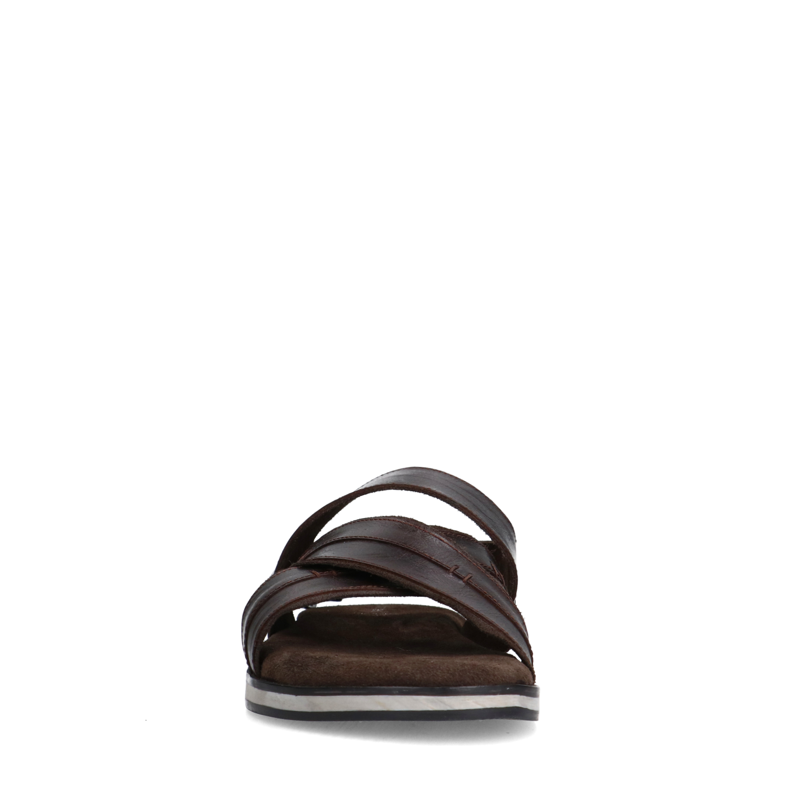 Bruine leren sandalen