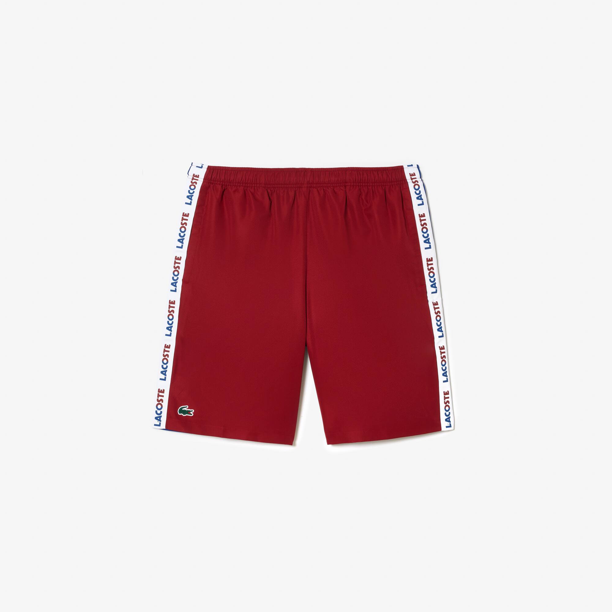 Tennis-Shorts mit Logostreifen Bermudas - Rot - Lacoste - Herren