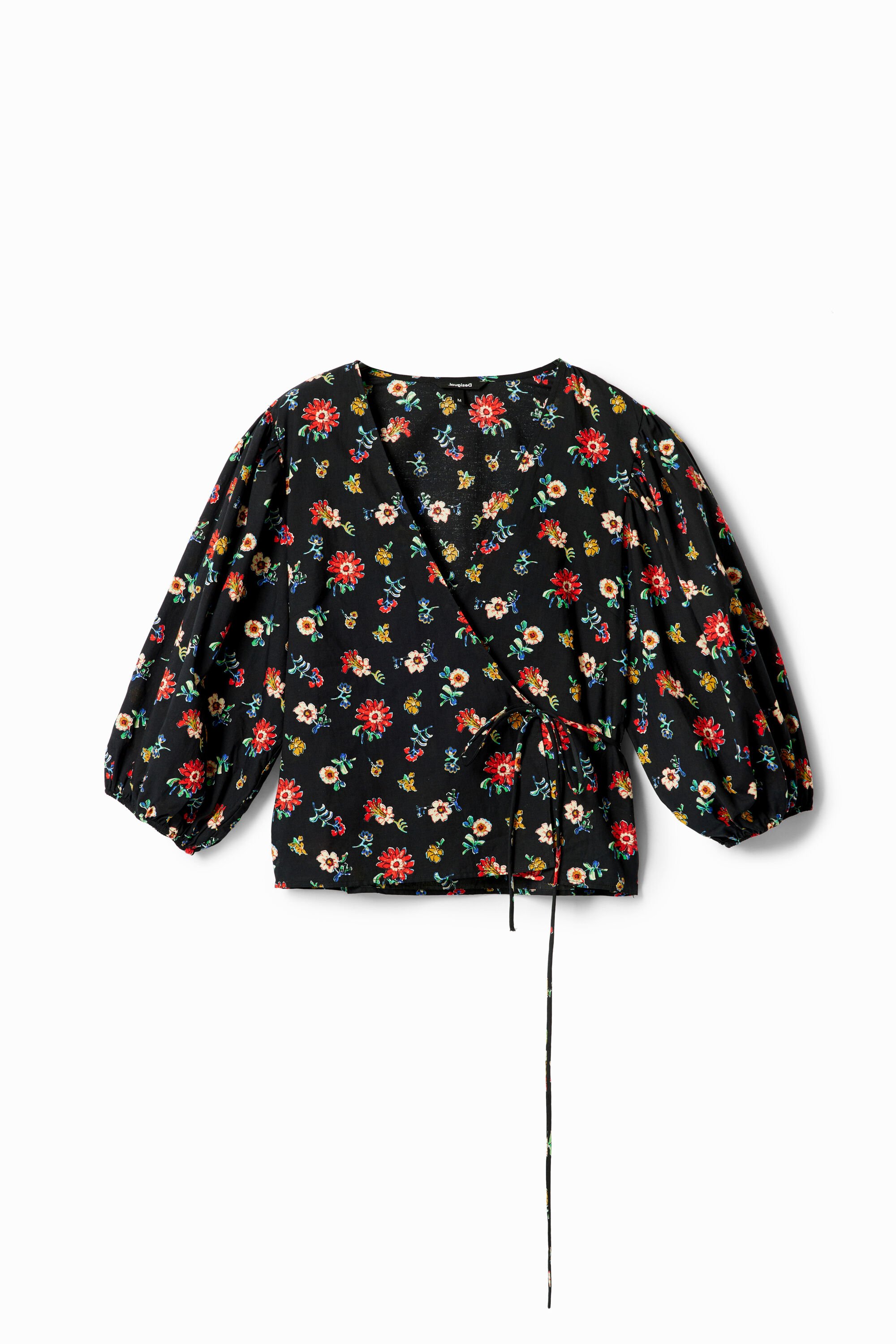 Blouse croisée fleurs