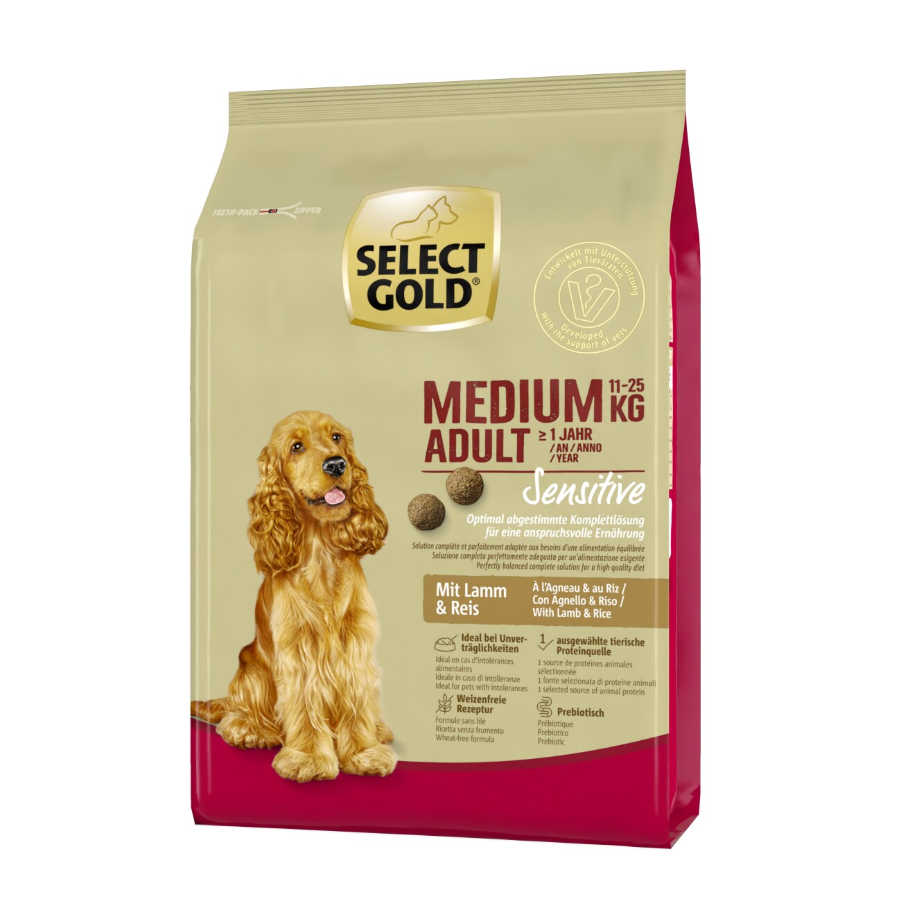 SELECT GOLD Sensitive Adult Medium Lamm und Reis 1 kg