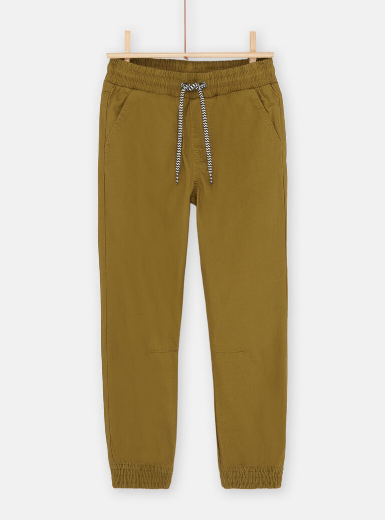 Pantalon kaki à taille élastiquée garçon