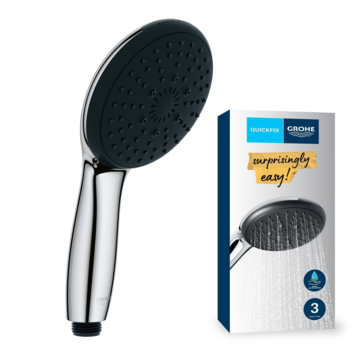 Grohe douchekop Quickfix Vitalio Start 110 handdouche waterbesparend 3 standen ø 11 cm chroom